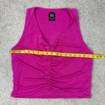 Naked Wardrobe  Ruched Front V-Neck Crop Tank Womens‎ Size 1X Pink Photo 4