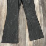 ZARA  Black Faux Leather High-Waisted Flare Pants Size Medium Bloggers Favorite Photo 5