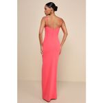 Lulus NWT  Impressive Glamour Coral Pink Sleeveless Column Maxi Dress Cocktail XL Photo 2