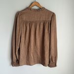 Current Air NEW Shirred Jacquard Blouse - BRONZE Photo 7