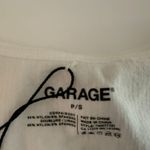 Garage White Ribbed Long Sleeve cropped Top- NWT Photo 1