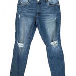 Tahari Kelly Women's Denim Jeans 16 XL Extra Large Mid Rise Ankle Distressed Photo 1