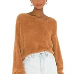 Free People Star Sign Pullover Fuzzy Off Shoulder Sweater Photo 0