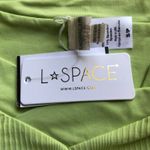 l*space L  Court Bitsy Cut Mojito Green Ribbed Bikini Bottom Women's Small NWT Photo 8