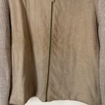 Tory Burch  Ovine tan suede front sweater sleeve jacket XL Photo 3