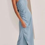 Favorite Daughter The Singles Table Asymmetric One Shoulder Dress Slate Blue 18 Photo 10