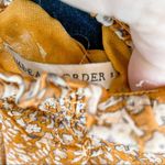 The East Order  Mustard Floral Smocked Neck Dress Size Small Photo 10