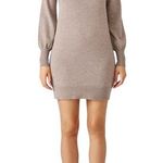 Joie  Catriona Turtleneck Dress Tan Long Sleeves Wool Cashmere Blend size Small Photo 0