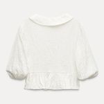 ZARA White Babydoll Top Photo 5