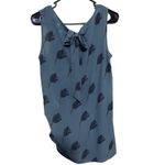 CAbi  #984 Tulip Green Chiffon Blouse Sleeveless Bow back sz M pretty Spring top Photo 7