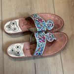 Jack Rogers  Women's Paisley Gold and Pink Sandals Photo 1
