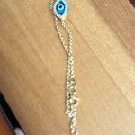14k gold real diamond evil eye bracelet Photo 3