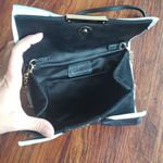 Furla  Black Leather Bow Gold Accent L Chic Edgy Feminine Clutch Crossbody Bag Photo 2