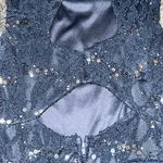 Speechless Elegant Navy blue formal Dress. Peek a boo zipper back. (3) Photo 3