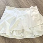 Athleta White Skater Skirt Ace Mesh Skort Large Womens Mini Casual Photo 2