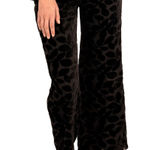 GRETCHEN SCOTT Luxe Leaf Velvet Palazzo Pants Womens XS Holiday Party Chic Event Black Photo 0