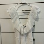 EXPRESS  White Ruffle Mini Dress Photo 6