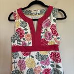 Boden Fun Flirty BIG MUMS Sun Flowers Womens 6 Reg Hot pink‎ Border Dress Pink Photo 3