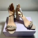 Madden Girl  Bitsyy Blush Suede‎ Block Heel With Faux Pearls Strappy Party New 9 Photo 13