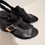 Franco Sarto Black Leather Peep Toe Heels Womens 9 Fall Classic Shoes Photo 6