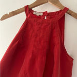 Martin + Osa Red Orange 100% Silk Tank Top Size 6 Photo 1