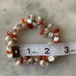 Honora White Petal Keshi Pearl And Gemstone Necklace And Bracelet Set Amethyst Red Photo 3