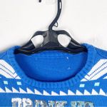 UNBRANDED Blue Long Sleeves Sequins Graphic Penguin Ugly Christmas Sweater Photo 2