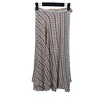 Free People Good For You Wrap Midi Skirt Women 8 Pink Blue Brown Silky Polyester Photo 1