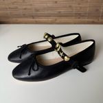 Loeffler Randall Chiara Mary Jane Black Leather Flats 7 Photo 2