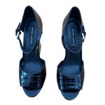 Alice + Olivia  Croc Embossed Platform Sandals New Black Size 10.5 Photo 1