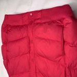 Gap Womens Large Pink Puffer Vest Full Zip Pockets Big Snap Cinched Waist Photo 2
