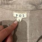 POL Women's Cropped Corduroy Beige Lightweight Relaxed Jacket Tan Size L Photo 4