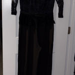 Women’s Elegant Black Lace Jumpsuit Size M Photo 0