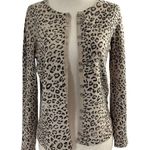 Jones New York  Collection Leopard Print Cardigan Long Sleeve Sweater Size SP Photo 4