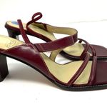 Joan & David  burgundy strappy slides, size 7.5 Photo 0