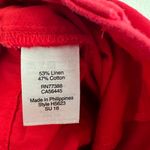 J.Crew Women’s Red Scalloped Linen Shorts Photo 5