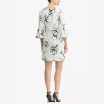 Ralph Lauren LRL Lauren Artsy Floral Print Bell-Sleeve Crepe Dress Size 14 NWT Photo 1