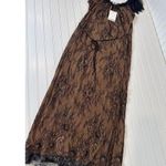 NWT Rumored Victorian Midi Dress Black Chantilly Wedding Holiday Lacy Size S Photo 0