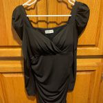 Emerald Sundae Black ruched sleeve dress Photo 1