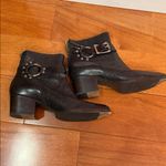 Frye  Women's Black Zoe Ring Short Smooth Full Grain/Snakeskin Boots Size 6.5 Photo 5