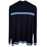 Misook EUC  Open Front Sweater Black Sky Blue Size XL Photo 7