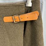Sessùn Skirt Olive Green Buckle Detail Cotton Wool A Photo 1
