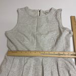 Madewell Dress Women Size 4 Grey White Striped Cotton Sleeveless Pleated Pockets Photo 5
