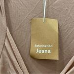 Reformation  Jeans Blush Pink August Dress Tie Waist Scoop Neck Size Small NWT Photo 11