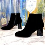 Kate Spade Reenie Velvet Booties Jewel Rhinestone Ankle Heel Black 10M GUC Photo 2