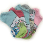 Sanrio Cinnamoroll Womens No Show Socks Cartoon 5 Pairs Pastel Fun Cute Gift Photo 0
