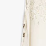 ZARA  Elegant White Lace Trim Dress beads cream boho hippie summer beach  Photo 6