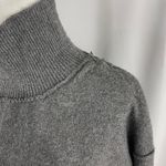 Pink Rose New  Raw Seam Turtleneck Sweater Long Sleeve Knit Pullover Grey Photo 3
