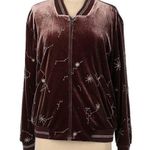 Sissy Boy Velour Bomber Track Jacket Stars Zip Sweatshirt Constellation Space M Photo 0