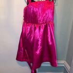 Anthropologie Bow tie Satin Mini Dress Pink size 8 Photo 6